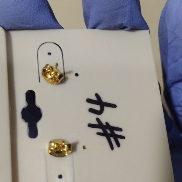 Gold-Tone Double Faux Pearl Drop Earrings – Elegant Dangle Statement Jewelry #4 - Picture 5 of 5